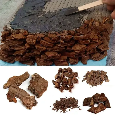 Fairy Garden Accessories Bark 50g Simulation Bench Rock Stone Sand Table Layout Scene Model Railway