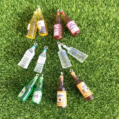 10pcs Simulation Bottle Charms For Pendant DIY Handmade Jewelry for Earring Necklace Keychain