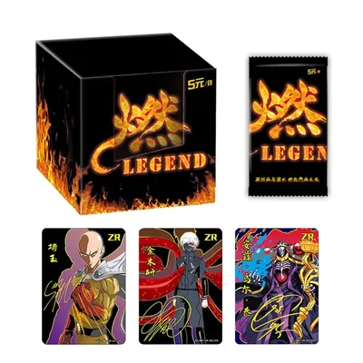 Fire Legend Card Rare PTR Cards Male God Anime ONE PUNCH-MAN ZR Signature Cards Anime Collection