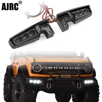 Front Bumper Spotlight/Fog Lamp/Headlight Abs Material For 1/10 Rc Crawler Car Traxxas Trx-4 92076-4