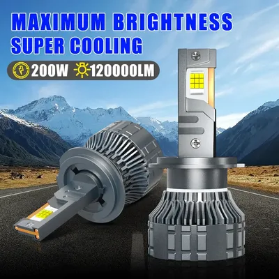 Carshark 120000LM H1 H7 LED Headlight Canbus 200W H4 H11 H8 H9 HB4 HB3 HIR2 9005 9006 9012 Auto Lamp