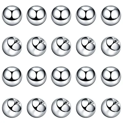 20pcs Replacement Balls Body Jewelry Piercing Barbell Parts 316L Surgical Steel Balls 16G 14G