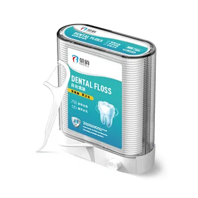 Dental Floss Pick Dispenser Pop-Up Automatic Holder with 88 Count Dental Floss Sticks Portable