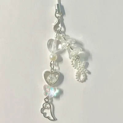 Handmade lily of the valley keychain fairy tale coquettish y2k mobile phone charm