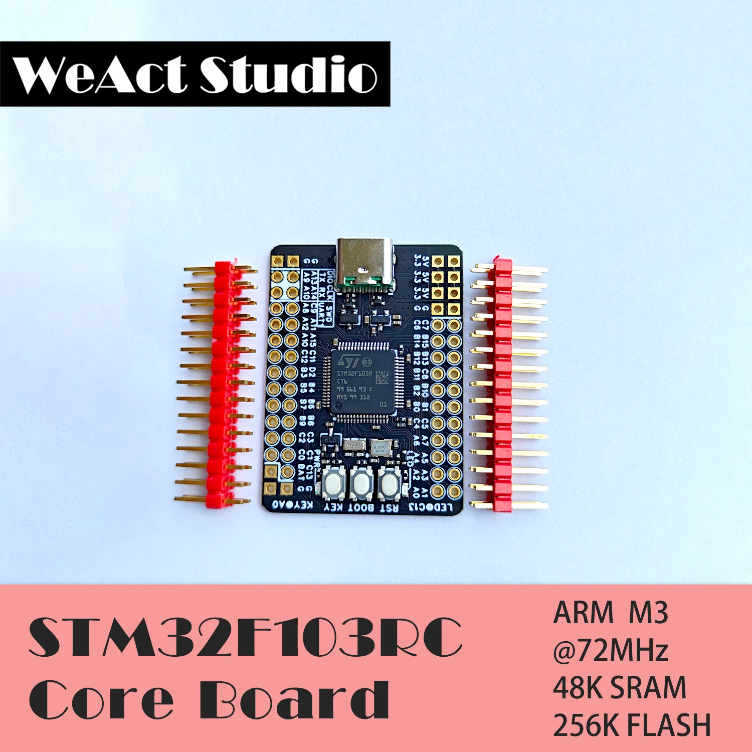 WeAct STM32F103RCT6 ARM STM32 Development Board Small System Board STM32 F103RCT6 STM32F103 STM32F1 Development Board
