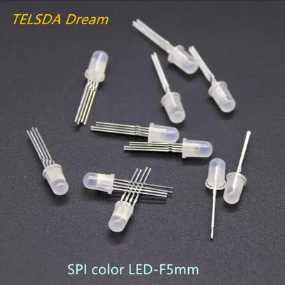 DC5V WS2812 APA102 PL9823 F5 5mm F8 8mm Round RGB LED YF923 chipset inside RGB Full color Frosted