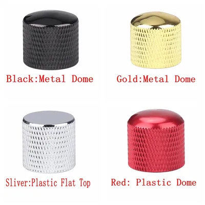 3pcs/4pcs Metal/Plastic 6mm Dome/Flat top Tone Guitar Volume Tone Knobs Potentiometer Control Knobs