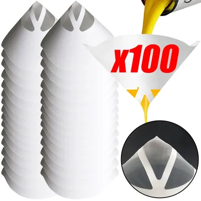 10/100Pcs Disposable Car Paint Spray Mesh Paper Filter Purifying Straining Funnel Paint Filter