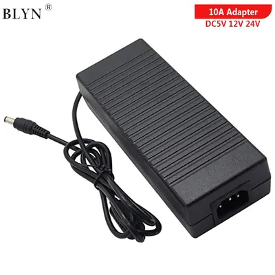AC100-240V To DC12V 10A Power Supply Adapter Converter DC5V DC24V PSU Transformer With 5.5x2.1mm DC