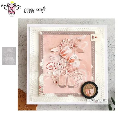 Piggy Craft metal cutting dies cut die mold Flower sheep decoration Scrapbook paper craft knife mould blade punch stencils dies