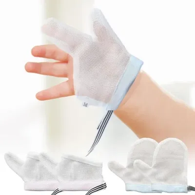 1 Pair Of Physical Anti Eating Gloves For Babies Thumbs For Babies Hand Addiction For Children Finger Biting Gloves For Children