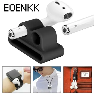 Anti-lost Silicone Bluetooth Earphone Stand Holder For AirPods Apple i7 Earphones Earbud Holder Clip