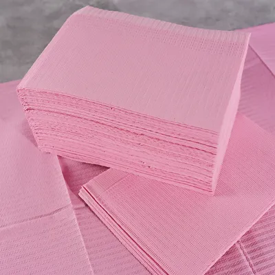 20pcs Disposable Table Mat Nail Art Black/White/Pink Waterproof Nail Paper Towels Clean Pads 3 Lays