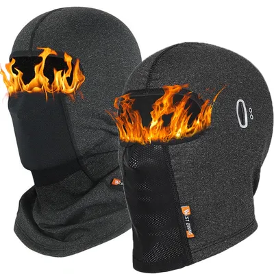 Winter Thermal Cycling Face Mask Balaclava Head Cover Windproof Motorcycle Helmet Liner Thermal Warm