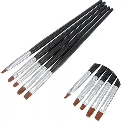 5 Pcs Dental Resin Brush Pens Dental Shaping Silicone Adhesive Composite Porcelain Teeth Dentist