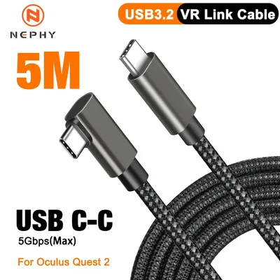 5m VR Link Cable for Oculus Quest 3 2 Pico 4 PS5 Steam USB 3.2 Type C Charging Data Cord For iPhone