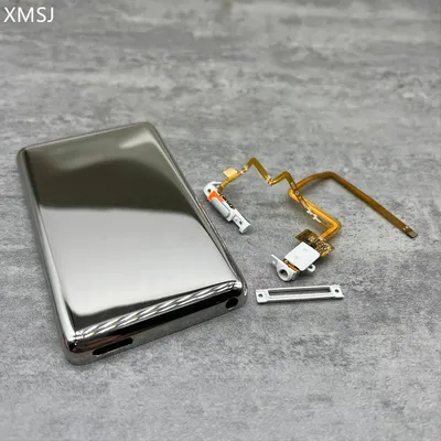 silver metal thin back housing case cover audio jack hold switch for iPod 6th 7th classic 80gb 120gb 160gb 5th gen video 30gb