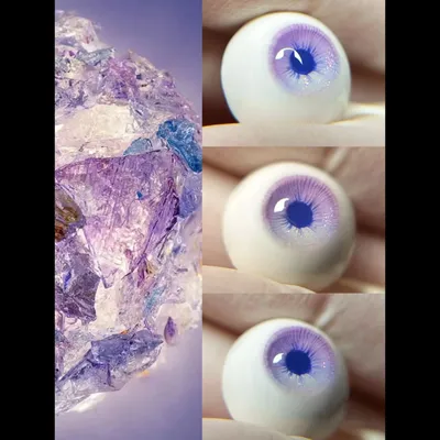 8mm/10mm/12mm/14mm/18mm Resin Eyes Purple Eyes Doll Accessories For 1/6 1/8 1/3 BJD Doll OB11 DIY