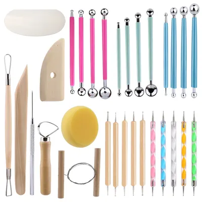 KRABALL Dotting Tools Ball Styluses with Box Dotting Tools Set Rock Painting Pottery Clay Modeling Embossing Nail Art