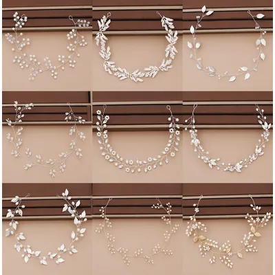 Bridal Pearl Headband Wedding Hair Accessories Rhinestone Crystal Tiara Wedding Headband For Women