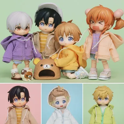 HOUZIWA OB11 Doll Clothes Hoodies For P9 Molly 1/12 BJD Dolls