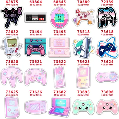 DIY Craft Supplies Sewing Accessories Cartoon PSP Printed Planar Resins Mold 10 Pieces. PR-62875