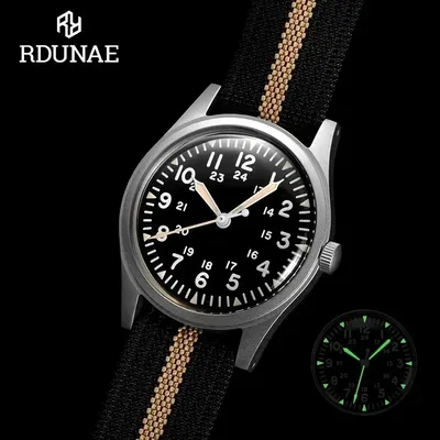 RDUNAE 2025 New Men Quartz Watch Miyota 2035 RA03 34.5mm G10 Military Luminous K1 Glass Waterproof