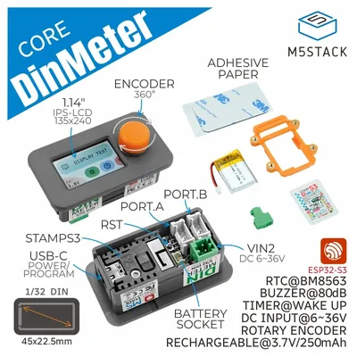 M5Stack Official Din Meter w/ M5StampS3