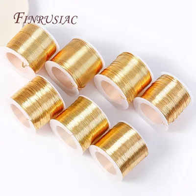5 Meters 18K Gold Plated Copper Wire For Diy Jewelry,Sturdy Colorfast Beading Wire For Bracelets Necklaces Making Accessories