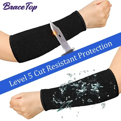 BraceTop Arm Protectors for Bruising Cut, Burn Heat Resistant Arm Sleeve Protectors Protective Forearm Sleeves Cooking Gardening