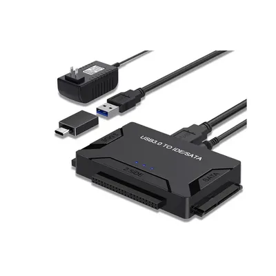 SATA/IDE to USB 3.0 Adapter, Hard Drive Reader for Universal 2.5 3.5-Inch IDE and SATA External