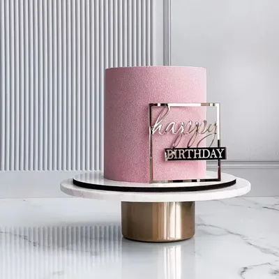 Rose Gold Happy Birthday Party Cake Toppers High Quality Acrylic Birthday Cake Topper for Baby