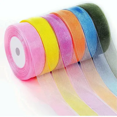 10 Yards Sheer Chiffon Ribbon Organza Satin Ribbons For DIY Crafts Gift Wrapping Decoration Wedding