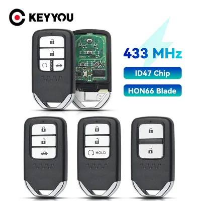 KEYYOU KR5V2X For Honda Accord Piot CR-V Civic HRV 2016 2017 2018 2019 2020 433MHz ID47 Chip