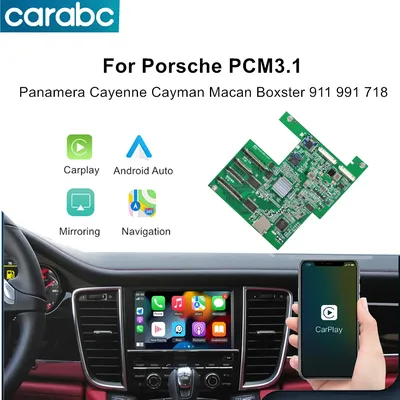CARABC Wireless Carplay Android Auto For Porsche PCM3.1 PCM4.0 Panamera Cayenne Cayman Macan Boxster 911 991 718 Reverse Camera