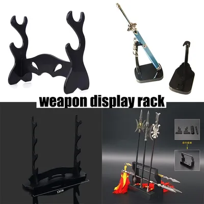 6/9/12/15/27cm Gun Spear Sword Weapon Model Display Rack Stand Plastic Toys Home Decoration Game