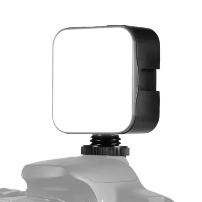 Portable 5W Mini LED Video Light Photography 6500K Fill-in Lamp Dimmable Hot Shoe Mount Adapter for