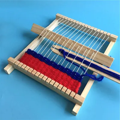 DIY Traditional Wooden Weaving Loom Craft Yarn Hand Knitting Machine Kids Educational Toy Gifts Hot