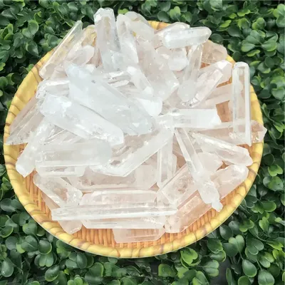 100g Natural Clear Quartz wand stick Healing Crystal Point Wand Energy Stone Raw Rock Mineral