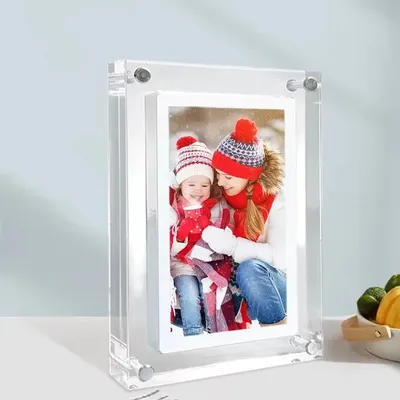 Acrylic Digital Photo Frame 5/7 Inchs 1000mAh Automatically rotate Display IPS Screen 4G Memory
