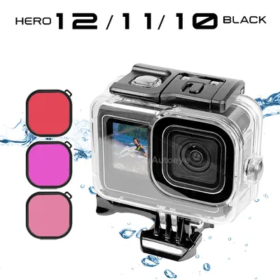 60M Waterproof Case for GoPro Hero 12 11 10 9 Black Protective Diving Underwater Housing Shell Cover