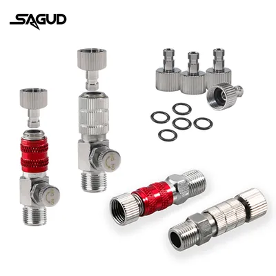 SAGUD Airbrush Quick Disconnect Accessories 1/8 Quick Realse Fitting Adapter with 4 Extra Quick