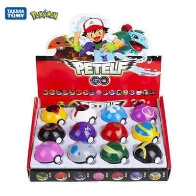 12 Pcs/Set Pokemon Pikachu Action Figure Pokeball Game Toy Pocket Monster Cute Pet Anime Figure