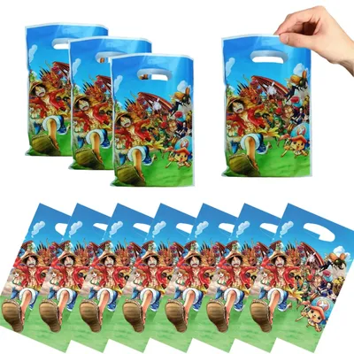 One Piece Gift Bags Birthday Party Decoration Luffy Goodie Bags Candy Bag Baby Shower Kids Gifts