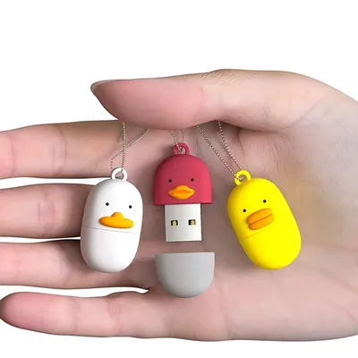 U&H V006 USB Duck Pendrive Large Capacity Pen Drive 32GB/64GB/128GB/265GB For Student Gifts Keychain