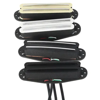 FLEOR 1PCS Alnico 5 Hot Dual Rails Humbucker Pickup Single Coil Sized fit ST/SQ Guitar Parts,
