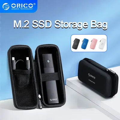 ORICO Ssd Nvme M2 Hard Disk Case Protection Bag for External M.2 Case/M.2 SSD /USB Cable /U Disk