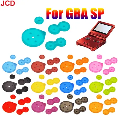 JCD 1set High Quality Color For GameBoy Advance SP GBA SP Rubber Buttons Contact Pads Silicon Hing &