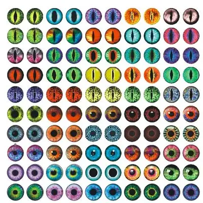 100pcs 50 pairs Dragon Eyes Cat Eye Toys Hot Sale 6mm 8mm 10mm 12mm Handmade Photo Glass Cabochons