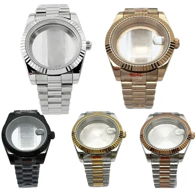 36mm 39mm Watch Case With Strap Sapphire Glass For NH35 NH36 ETA2824 PT5000 ST2130 Miyota8215 8205